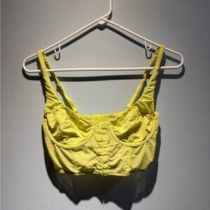 Urban Outfitters Bright Yellow Bustier Bra